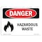 Signmission Safety Sign, OSHA Danger, 3.5" Height, 5" Width, Hazardous Waste, Landscape OS-DS-D-35-L-2026 - alternate 1